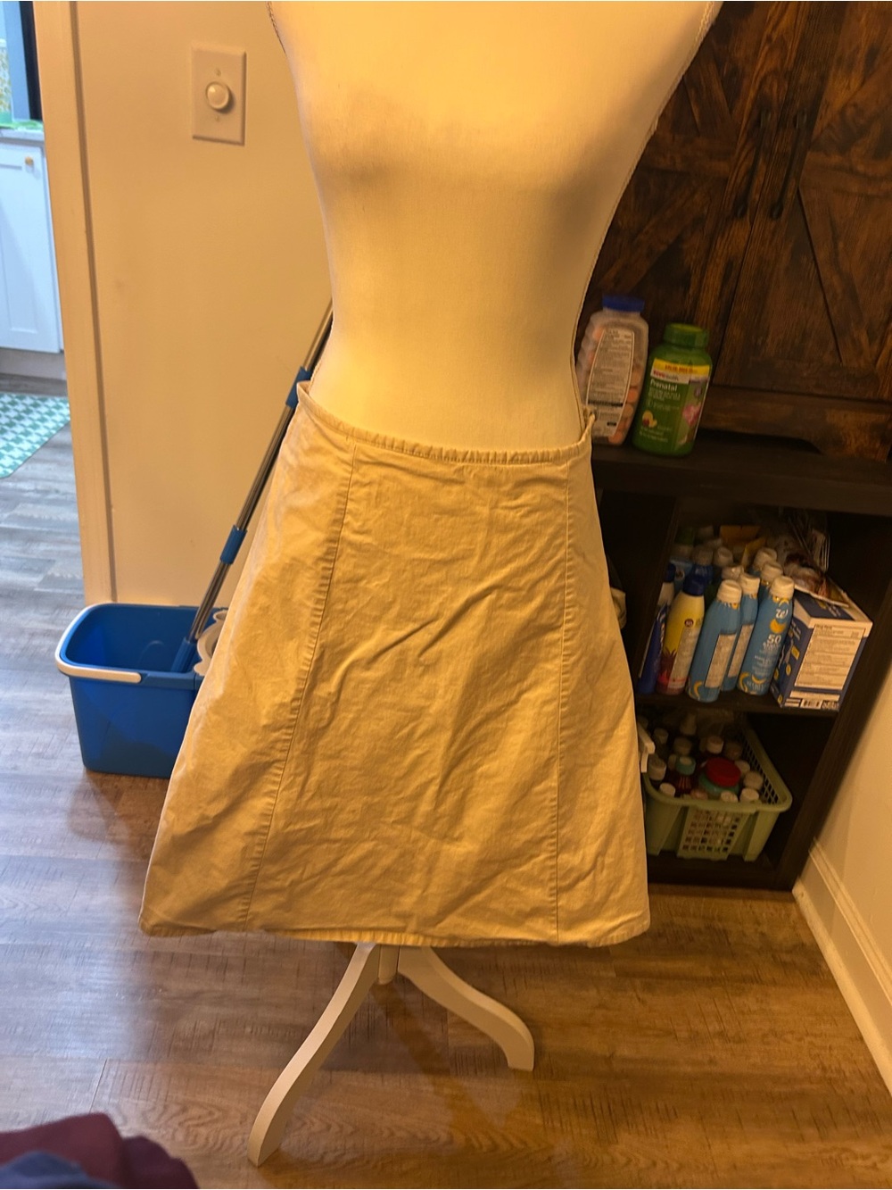 GAP Cream A-Line Midi Skirt